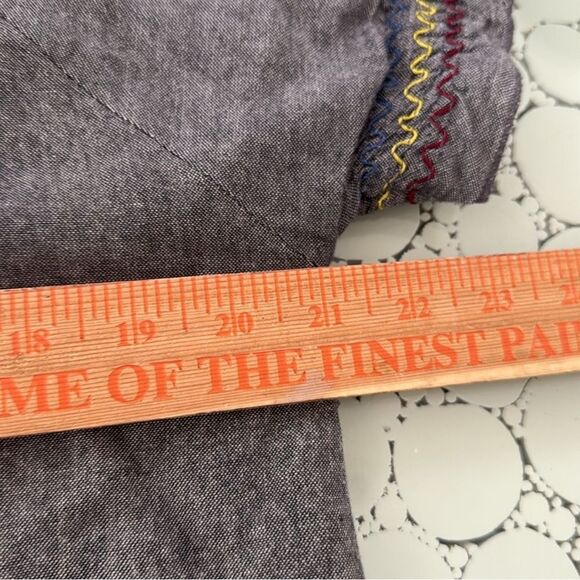 Flutterbye Gray Embroidered 100% cotton Tunic Top Size Large - Picture 6 of 8